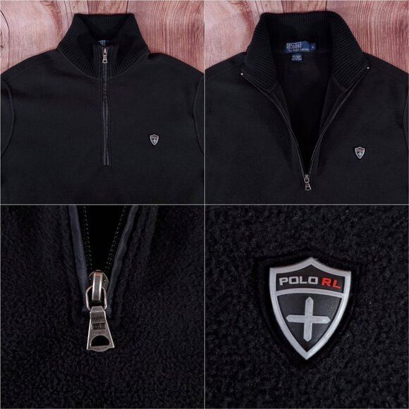 Vintage Polo by Ralph Lauren Mens Large 1/4 Zip Fleece Pullover RL Crest PRL - Picture 5 of 13